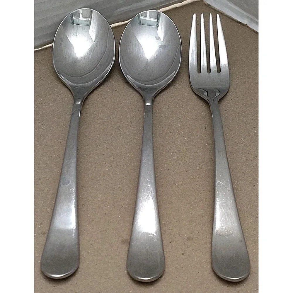 Gourmet Settings GS 18/10 Flatware Stainless Steel Spoons And Fork Lot Of 3
